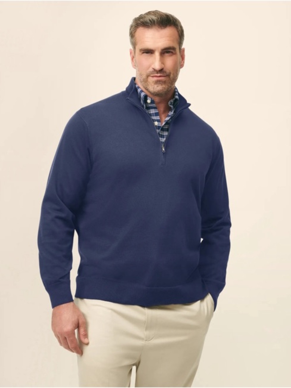 Brooks Brothers Cotton Quarter-Zip Sweater